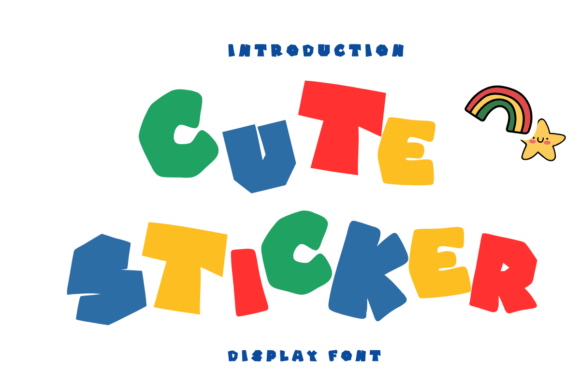 Cute Sticker Font for Web Design