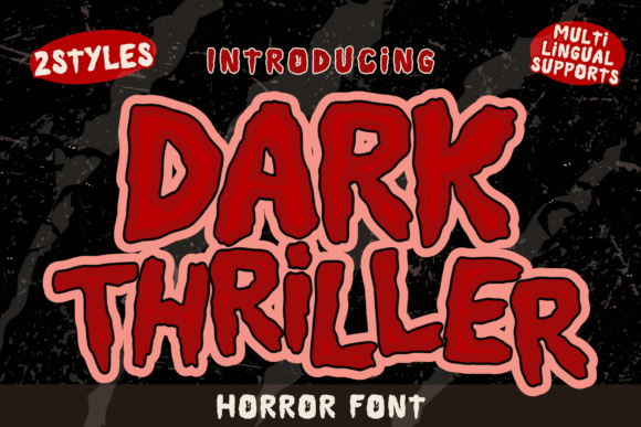 Dark Thriller Font for Halloween Design