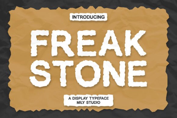 Freak Stone Display Font for Handmade Product Labels and Packaging