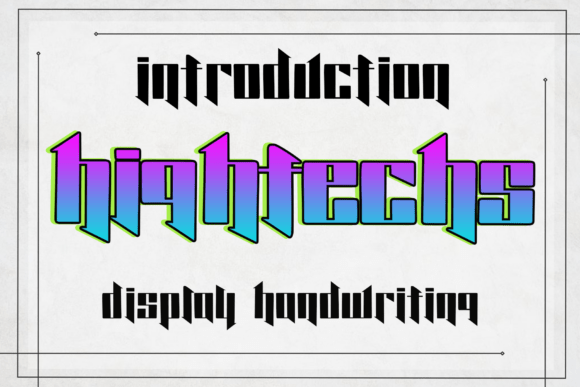 Hightechs: A Sharp Display Font for Cyberpunk Marketing Visuals