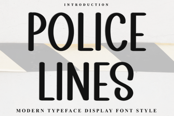 Police Lines Font for Editorial Design and Publication Branding