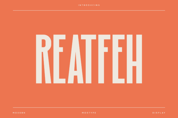 Reatfeh Condensed Sans Serif Font for Modern Branding