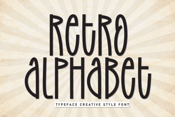 Retro Alphabet Display Font for Vintage Web Design Projects