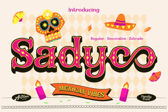 Sadyco Font: Bold & Playful