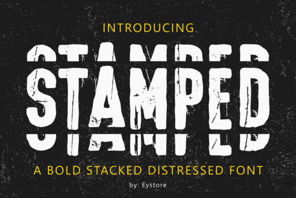 Stamped Font for Creative Projects