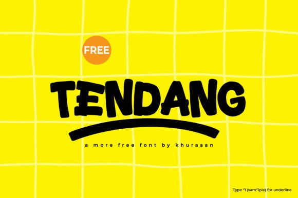 Tendang: A Cute Display Font for Creative Projects